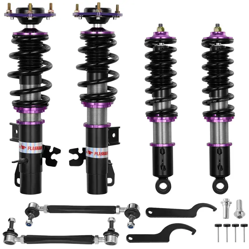 For 2007-2015 Mini Cooper Fwd (R56/R57/R58/R59) 32-Way Damping Coilover Shock Absorbers Struts | Flashark 2