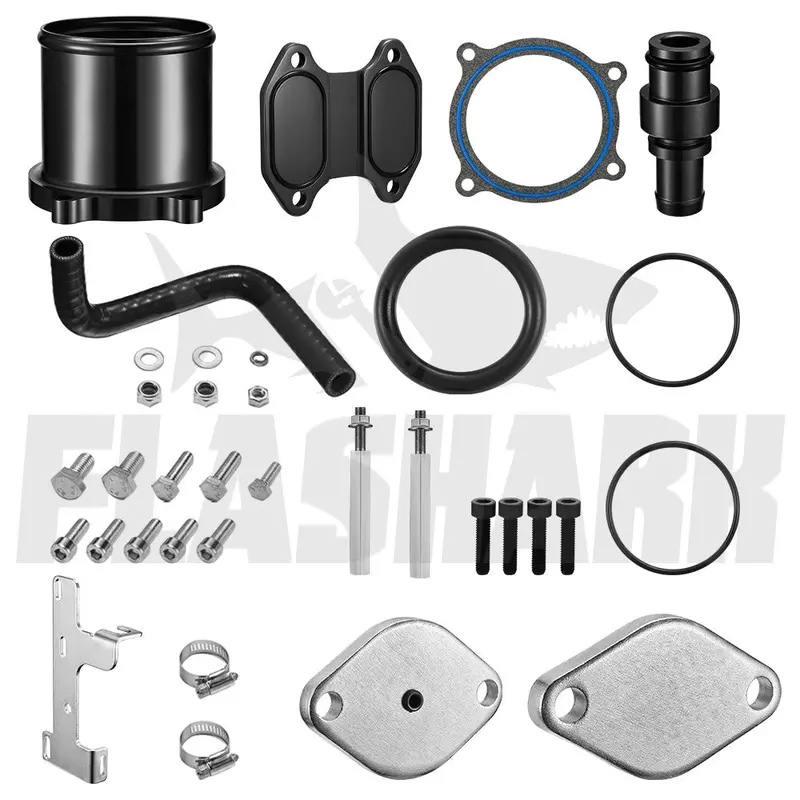 For 2010-2014 6.7L Dodge Ram Cummins Egr Throttle Valve Cooler Delete Kit 3