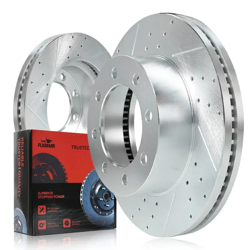 For 2013-2022 Ford Super Duty F250 F350 Brake Rotors And Pads Kit - Front And Rear 4