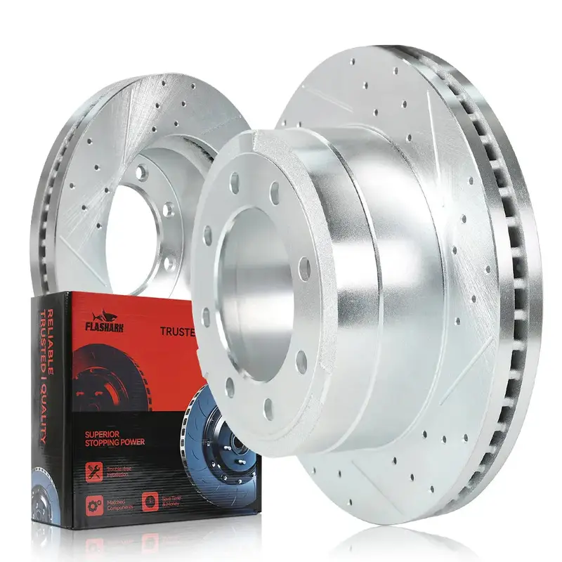 For 2013-2022 Ford Super Duty F250 F350 Brake Rotors And Pads Kit - Front And Rear 5