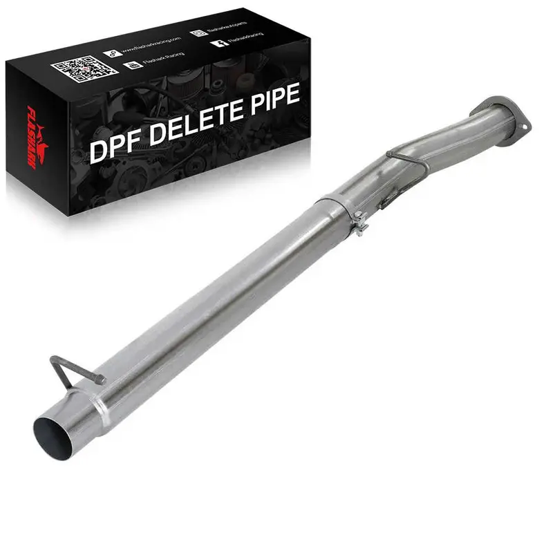 For 4.0 Inch 2008-2010 Ford 6.4 Powerstroke Cat & Dpf Delete Race Downpipe-Back Pipe F-250 F-350 F-450 F-550 2
