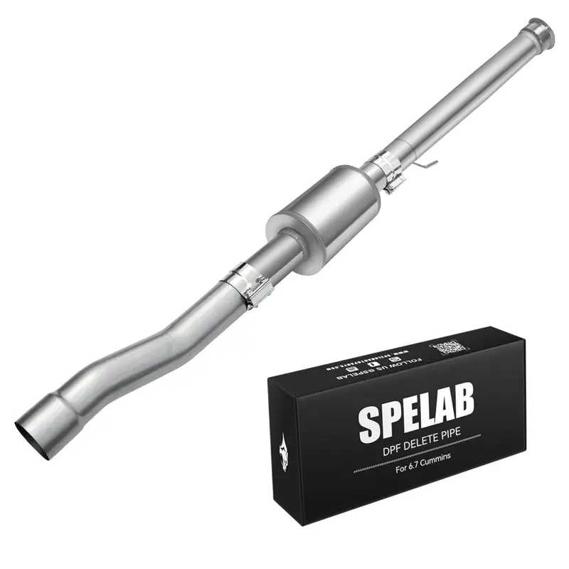 For 4" Dpf Delete Race Pipe W/Muffler Dodge Ram 2500/3500 6.7L Diesel | Spelab 1