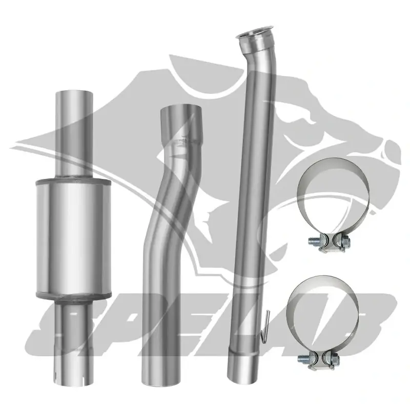 For 4" Dpf Delete Race Pipe W/Muffler Dodge Ram 2500/3500 6.7L Diesel | Spelab 2