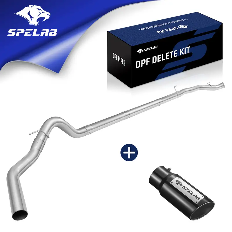 For 4" Turbo-Back 2010-2012 Dodge Ram 6.7L Diesel W/Dpf Delete Race Pipe | Spelab 1