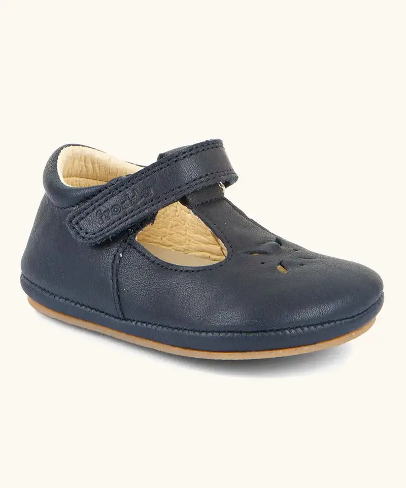 Froddo Barefoot Baby Pre-Walker Ballerina Shoes - Dark Blue 1