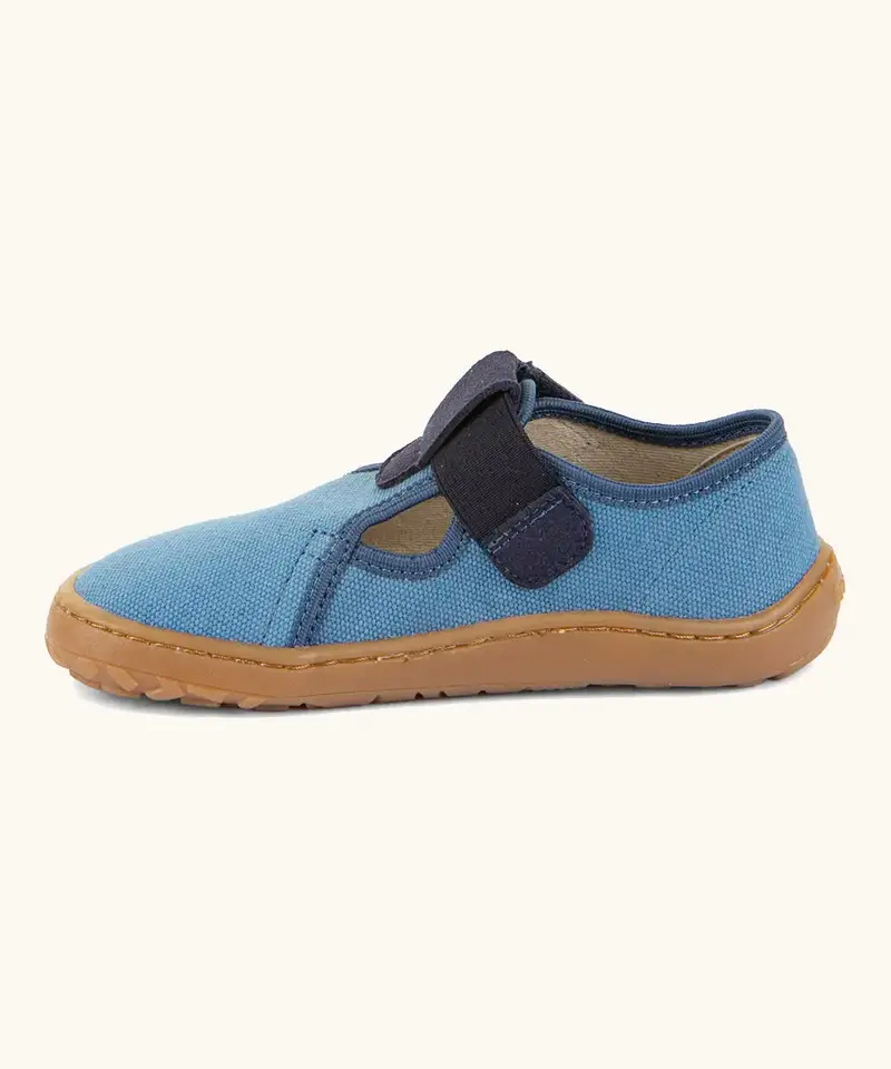 Froddo Barefoot Canvas T-Bar Kids Shoes - Denim 4