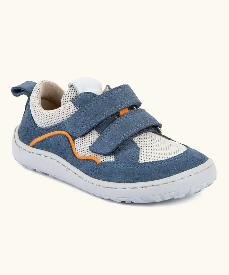 Froddo Barefoot Kids Baze Shoes - White / Denim 1