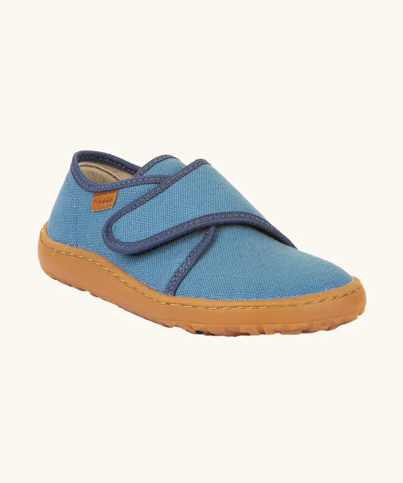 Froddo Barefoot Kids Canvas Slippers - Denim 1