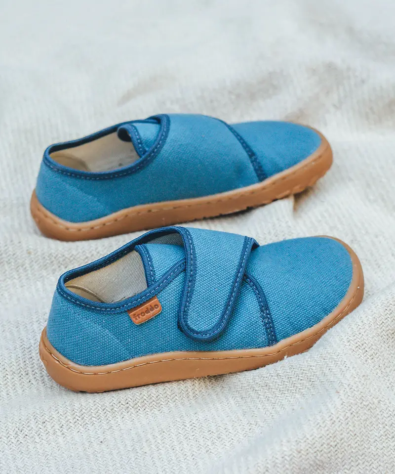 Froddo Barefoot Kids Canvas Slippers - Denim 2