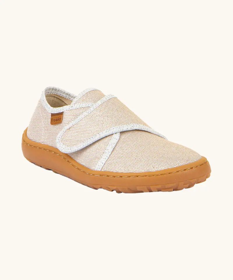 Froddo Barefoot Kids Canvas Slippers - Gold Shine 1