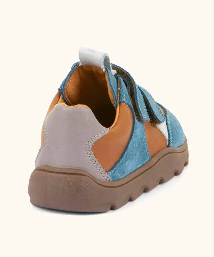 Froddo Barefoot Kids Zeru Spring Shoes - Orange / Blue 5