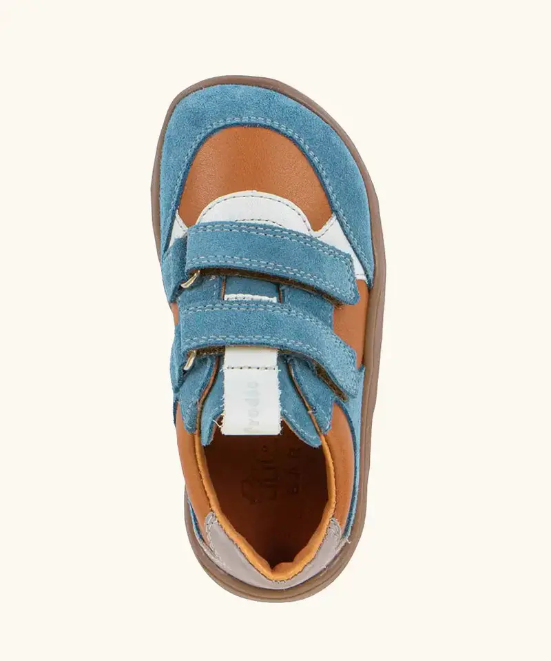 Froddo Barefoot Kids Zeru Spring Shoes - Orange / Blue 6