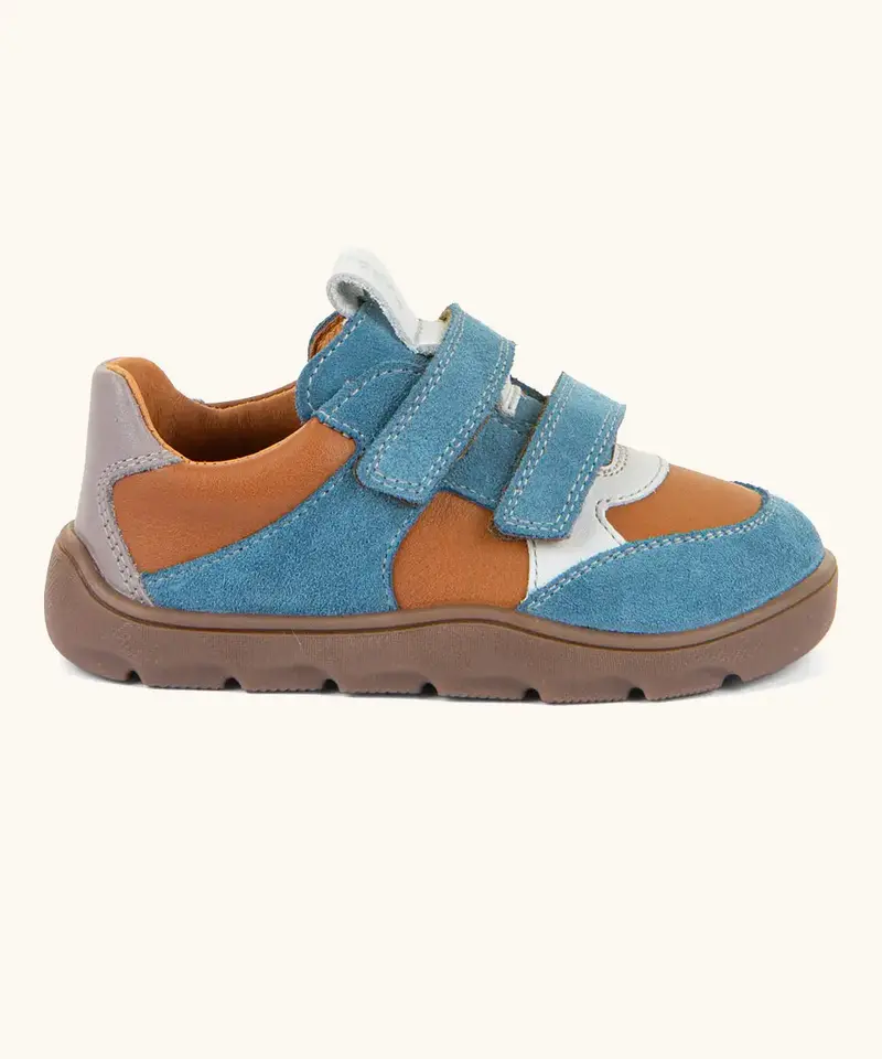 Froddo Barefoot Kids Zeru Spring Shoes - Orange / Blue 8