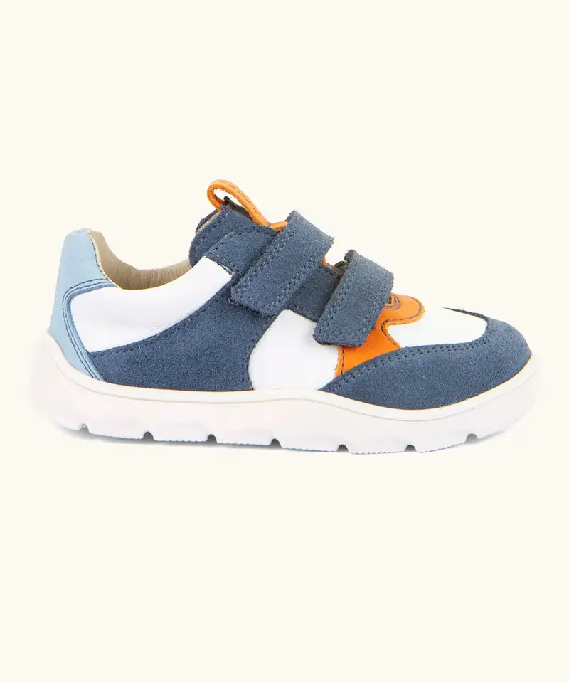 Froddo Barefoot Kids Zeru Spring Shoes - White / Denim 8