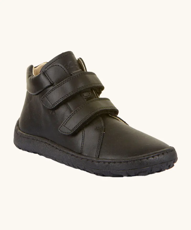 Froddo Barefoot Leather School Boots - Black 1