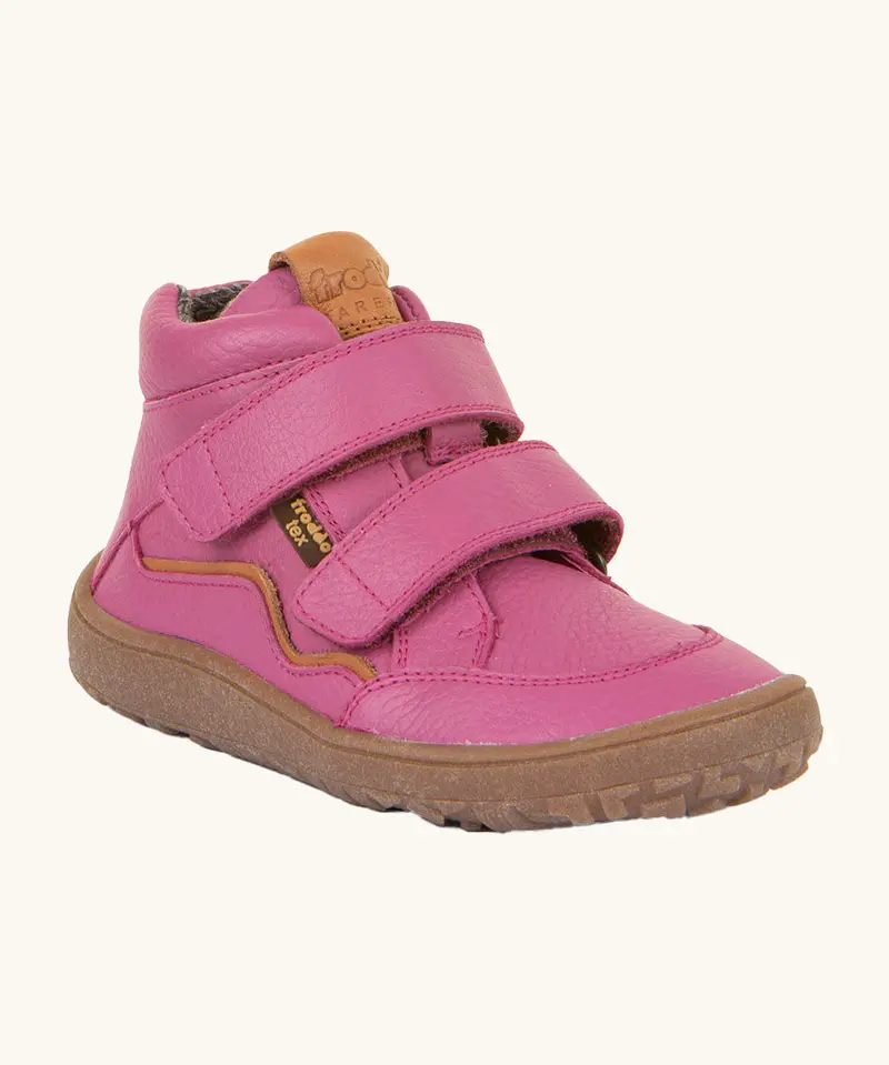 Froddo Barefoot Tex Kids Autumn Leather Shoes - Fuchsia 1