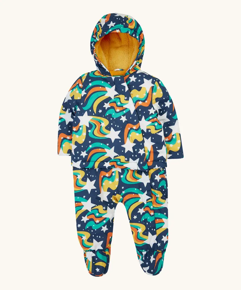 Frugi 2-In-1 Rambler Pram Suit To Coat - Magic Stars 1