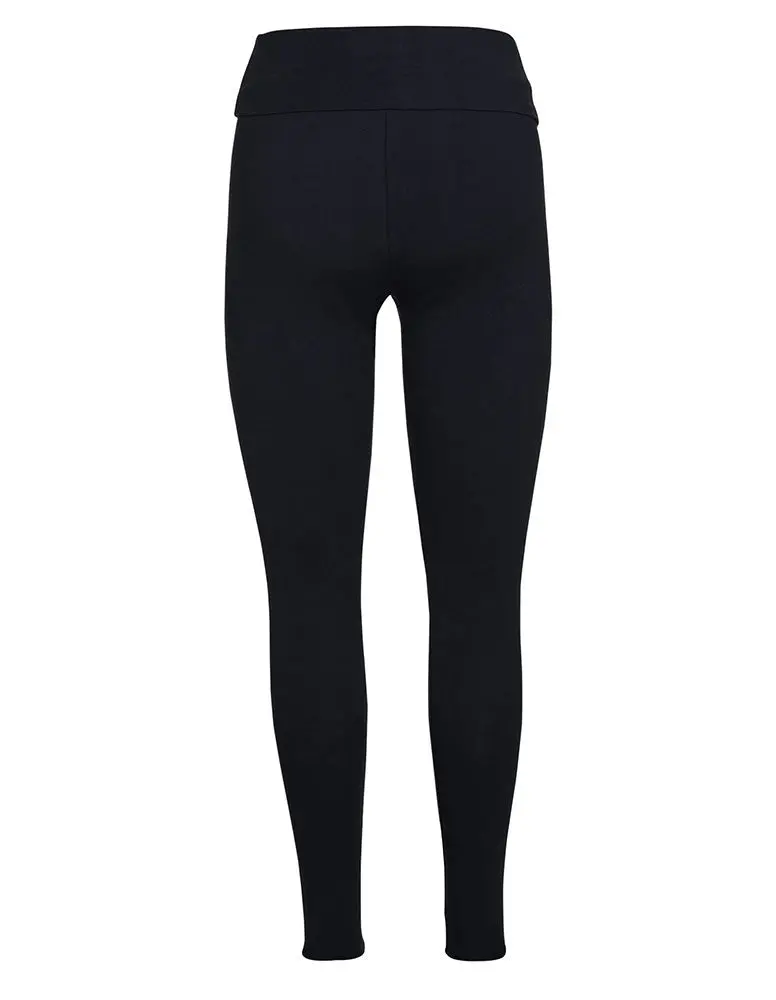 Frugi Adult Black Roll Top Yoga Pants 3
