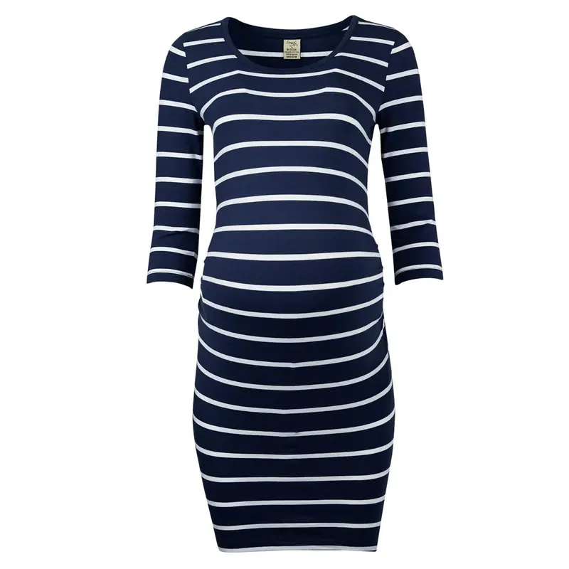 Frugi Adult Indigo Breton Erin Maternity Dress 1