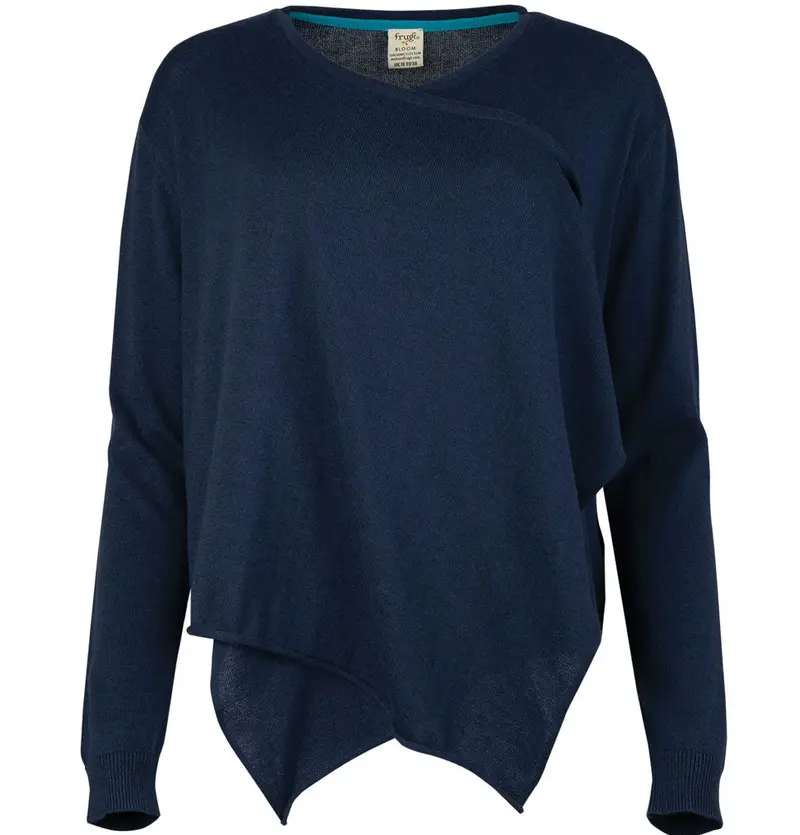 Frugi Adult Indigo Penelope Wrap Cardigan 2