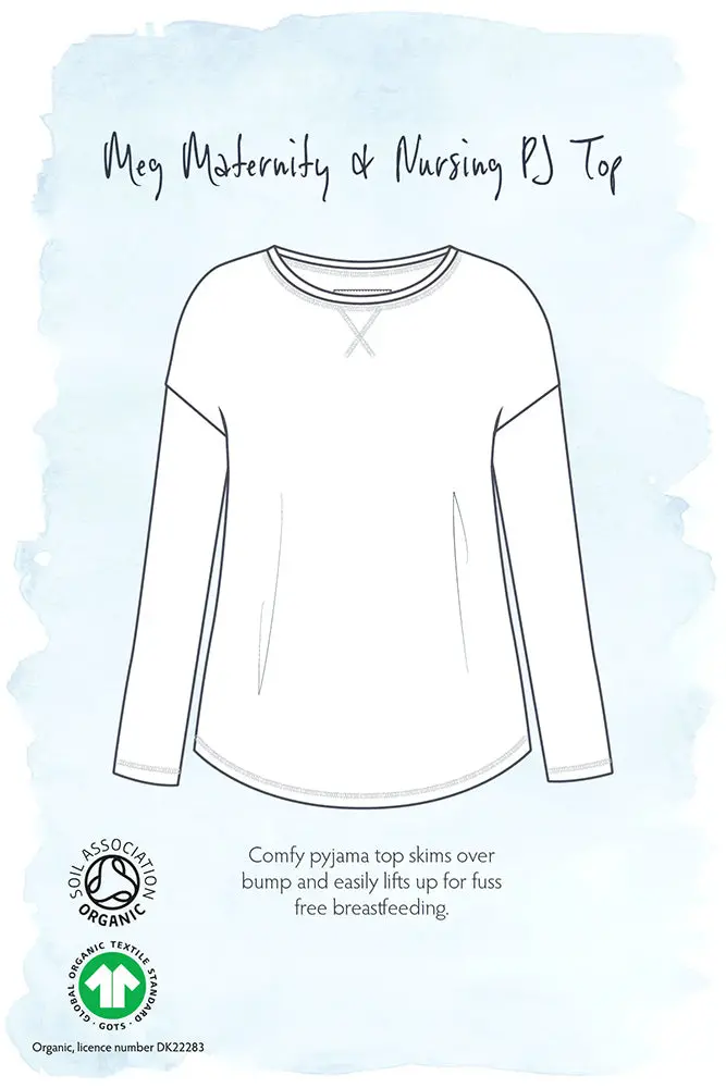 Frugi Adults Breton Meg Maternity & Nursing Pj Top 2