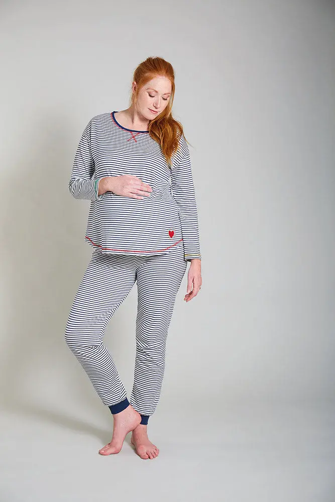 Frugi Adults Breton Meg Maternity & Nursing Pj Top 3