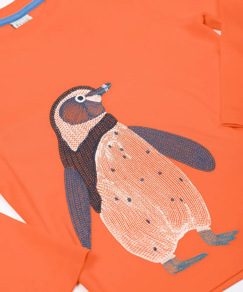 Frugi Adventure Embroidered Top - Salamander / Penguin 3