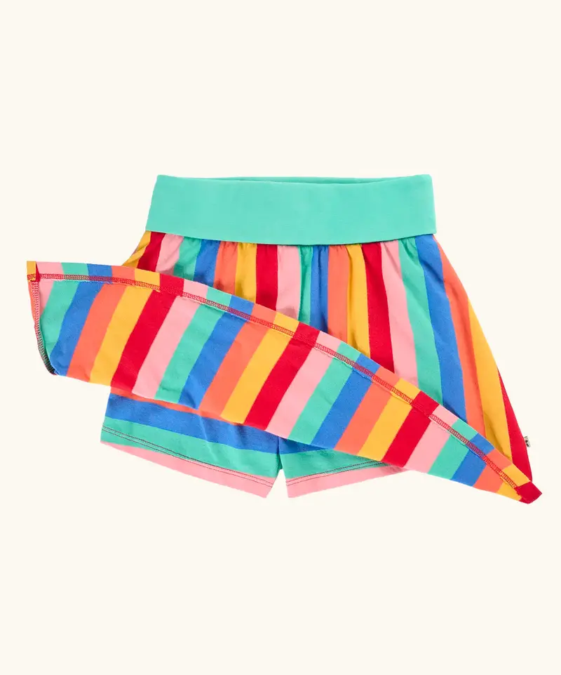 Frugi Alba Skort - Strawberry Rainbow Stripe 3