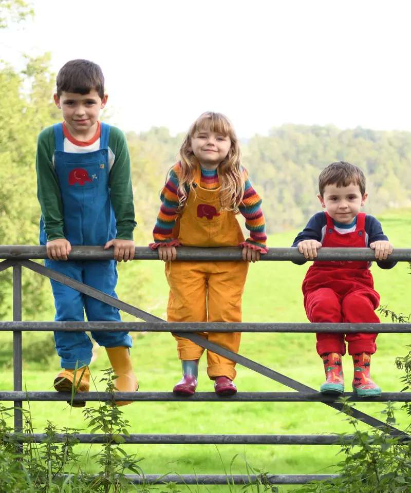 Frugi Babipur Kids Yellow Cord Dungarees 4