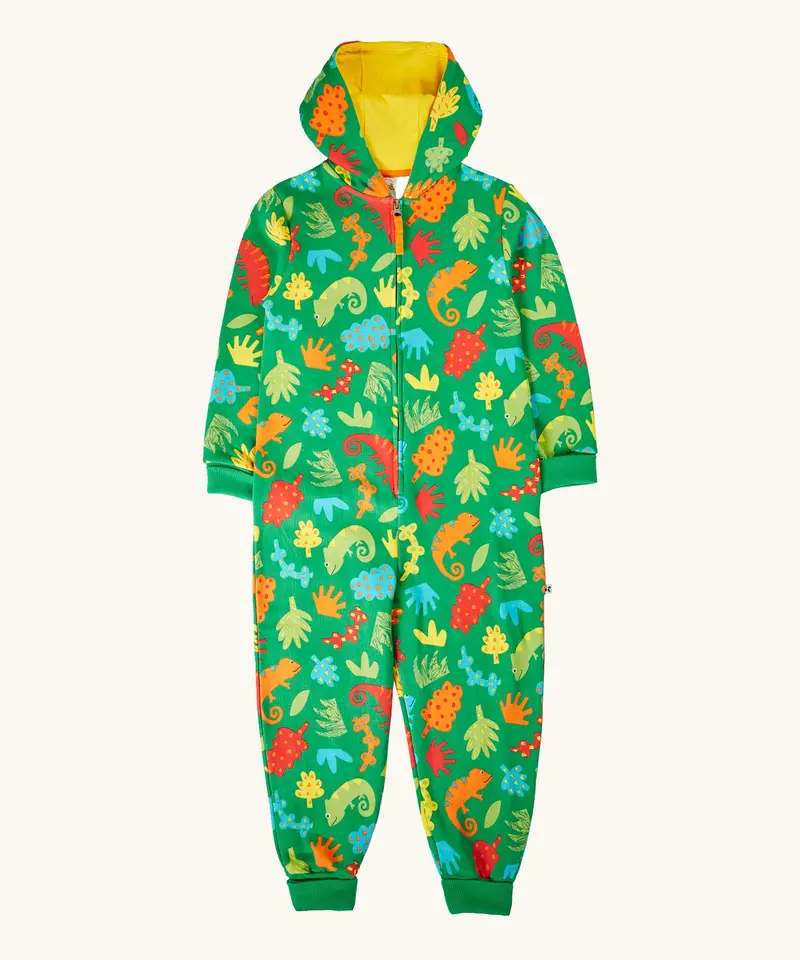 Frugi Big Snuggle Suit - Chameleon Camp 1