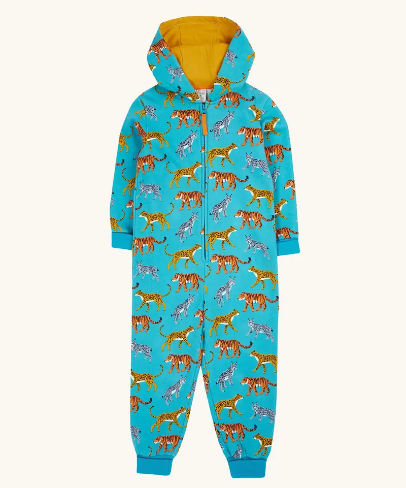 Frugi Big Snuggle Suit - Wild Cats 1