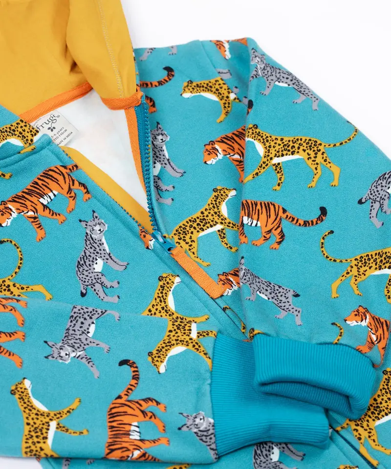 Frugi Big Snuggle Suit - Wild Cats 2