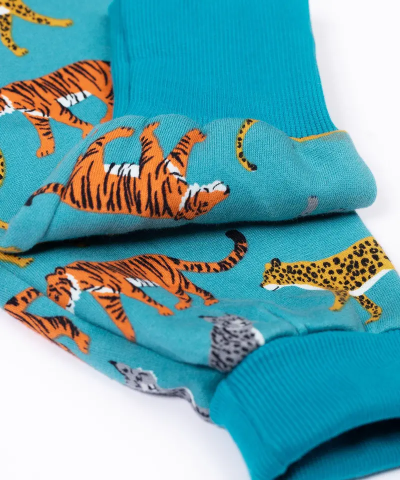 Frugi Big Snuggle Suit - Wild Cats 3