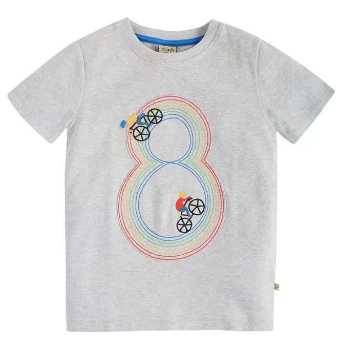 Frugi Bike Track Magic Number T-Shirt 8-9 Years 1