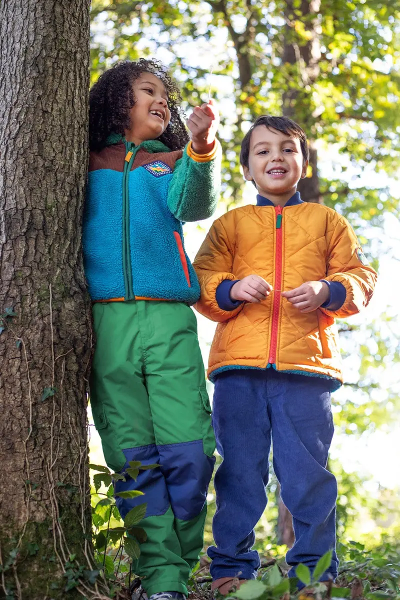 Frugi Bracken Fleece Cord Jacket - Green Hotchpotch 4