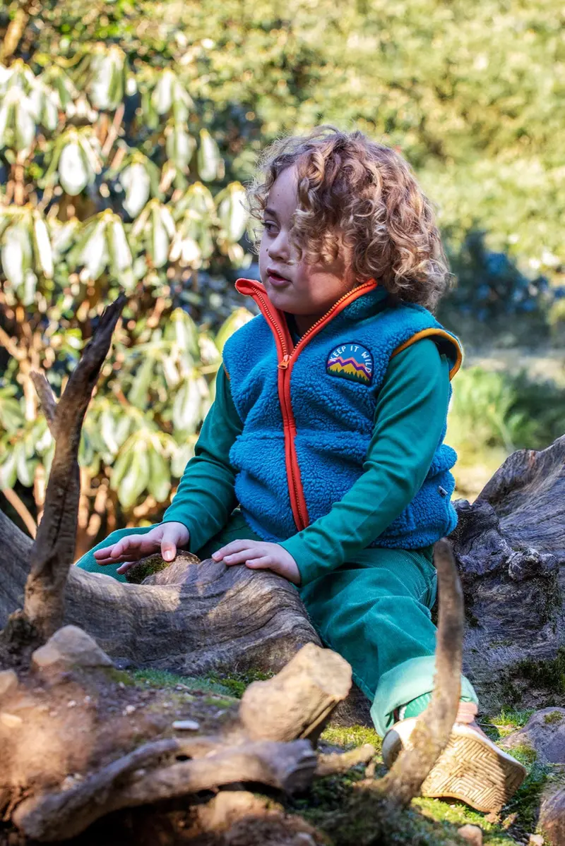 Frugi Bude Borg Fleece Gilet - Boat Blue 6