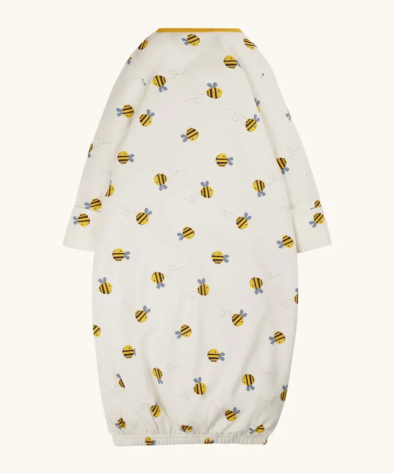 Frugi Buzzy Bee Sleepy Baby Gown 1