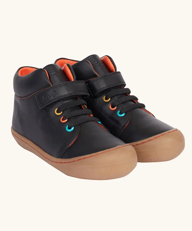 Frugi Cape Stretch Lace Boot - Black Multicolour 1