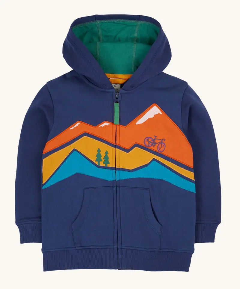 Frugi Carbis Hoodie - Navy / Mountain 1