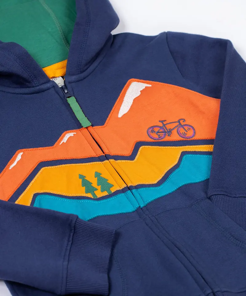 Frugi Carbis Hoodie - Navy / Mountain 2