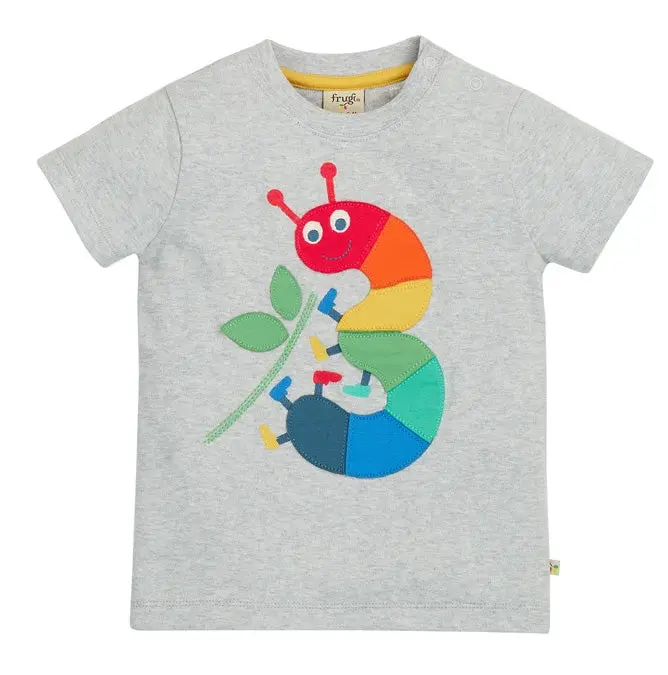 Frugi Caterpillar Magic Number T-Shirt 3-4 Years 1