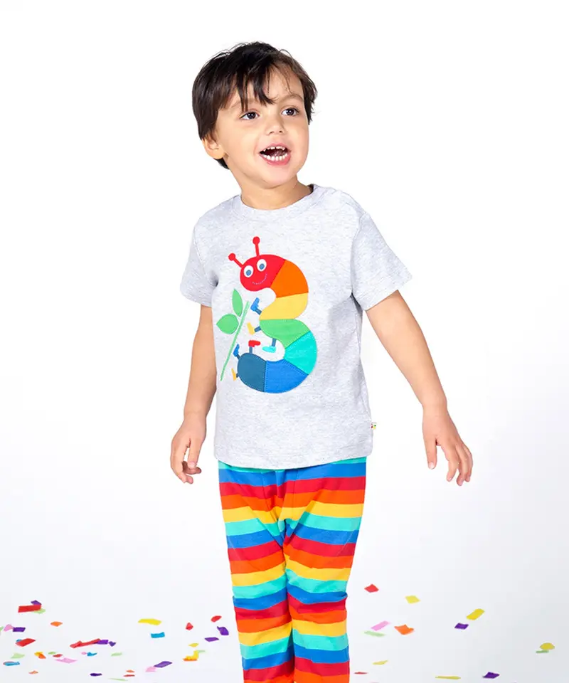 Frugi Caterpillar Magic Number T-Shirt 3-4 Years 2