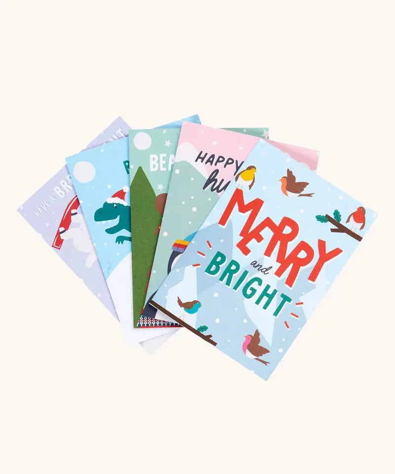 Frugi Christmas Cards 5 Pack - Happy Huddles 1