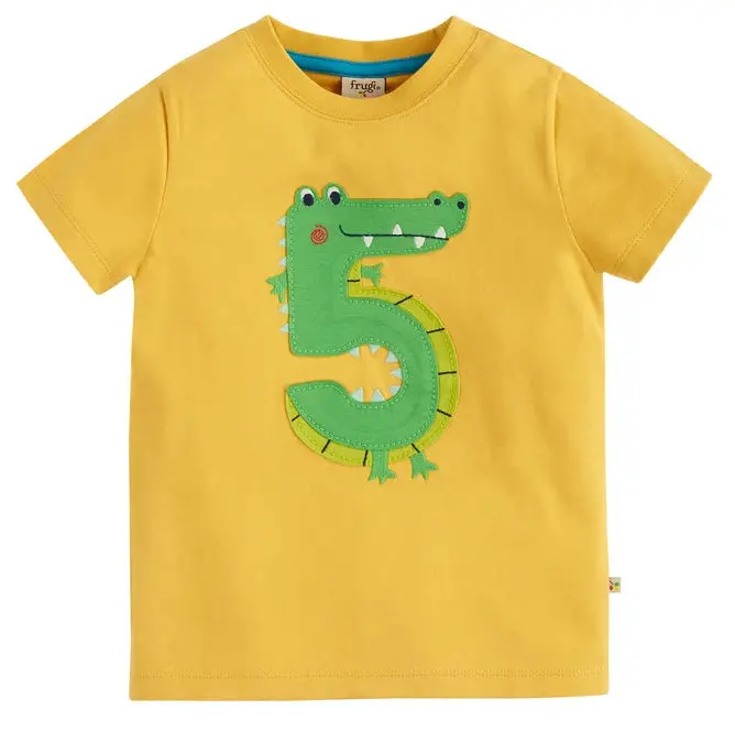 Frugi Crocodile Magic Number T-Shirt 5-6 Years 1