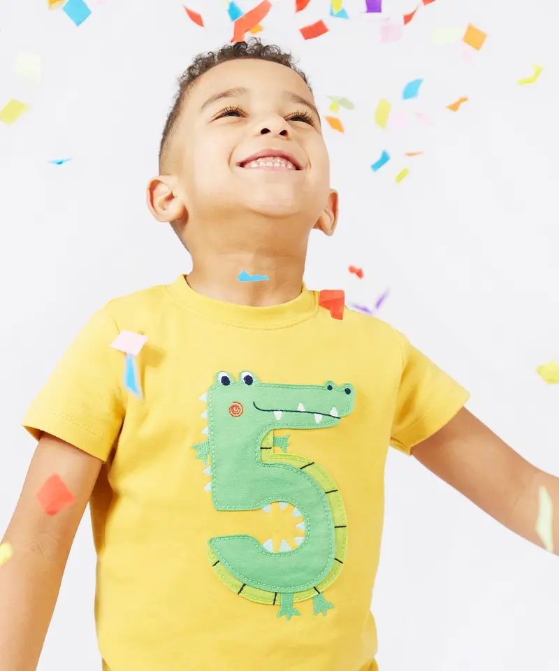 Frugi Crocodile Magic Number T-Shirt 5-6 Years 2