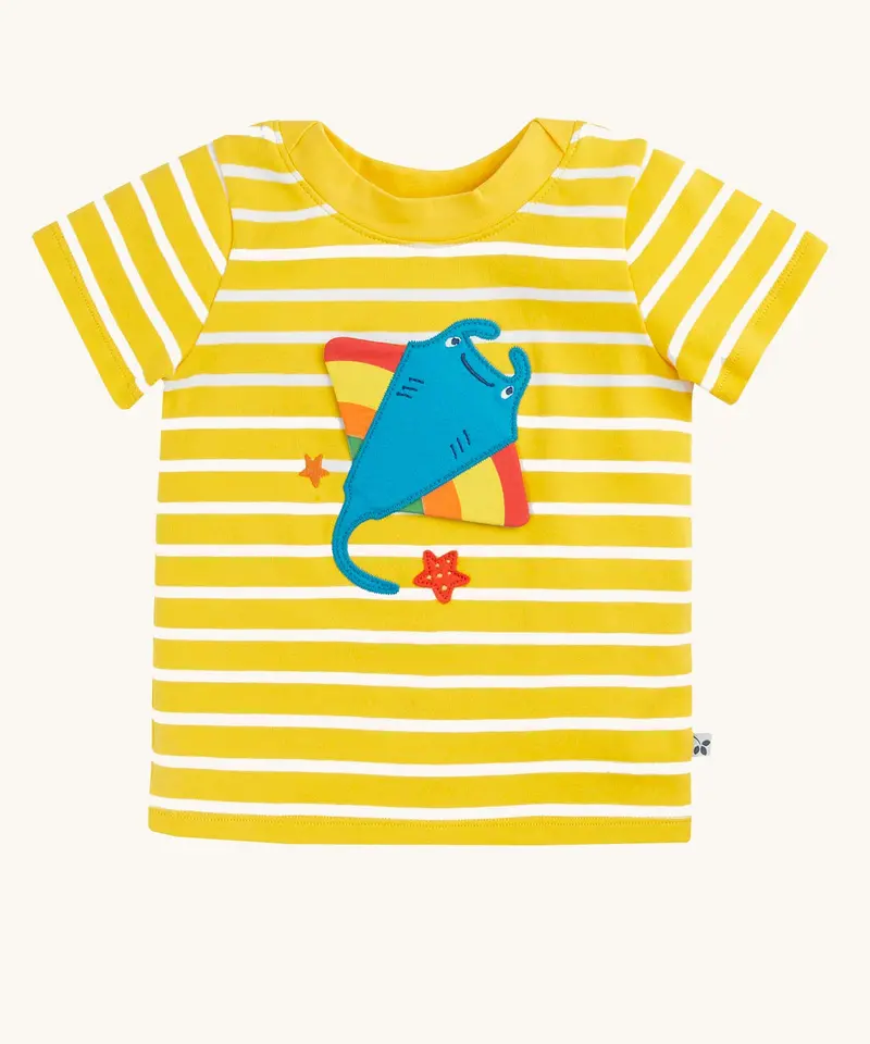 Frugi Easy On Interactive T-Shirt - Lemon Breton / Ray 1