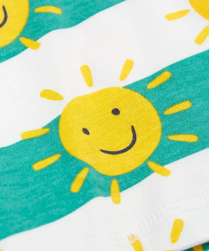 Frugi Easy On Outfit - Pacific Aqua / Sunshine 3