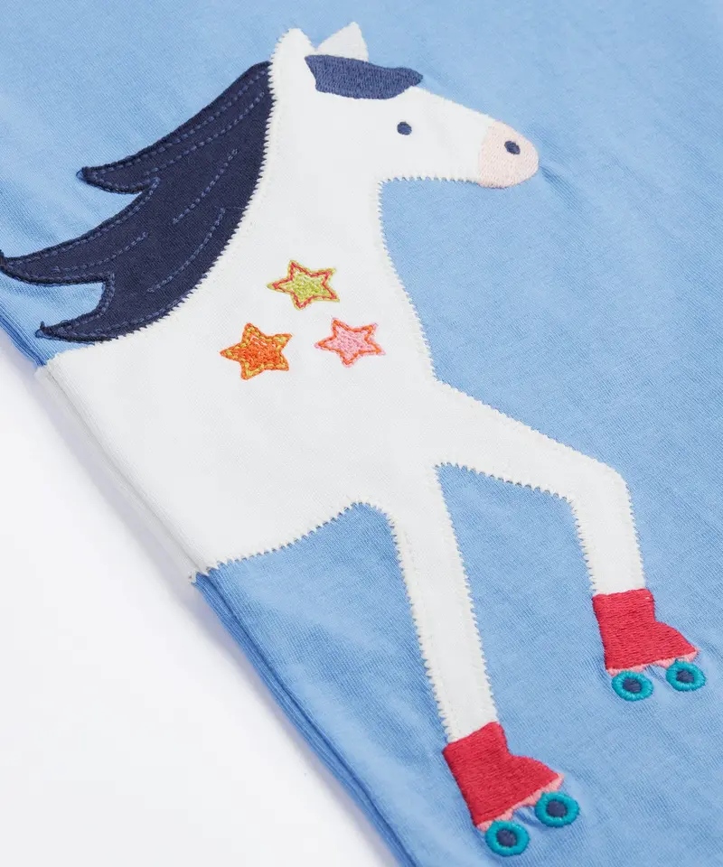 Frugi Elise Wrap Around T-Shirt - Horse 4