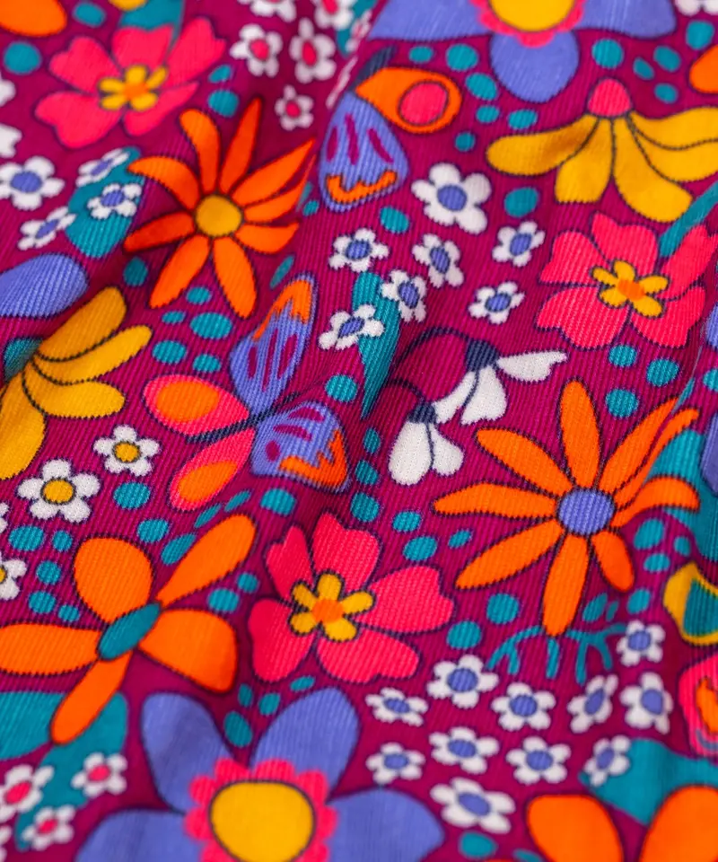 Frugi Elsie Corduroy Dress - Retro Floral 3
