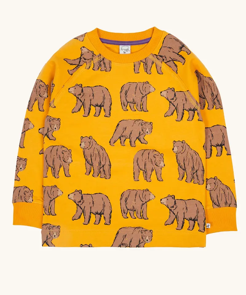 Frugi Ethan Printed Sweatshirt - Beary Wild 1